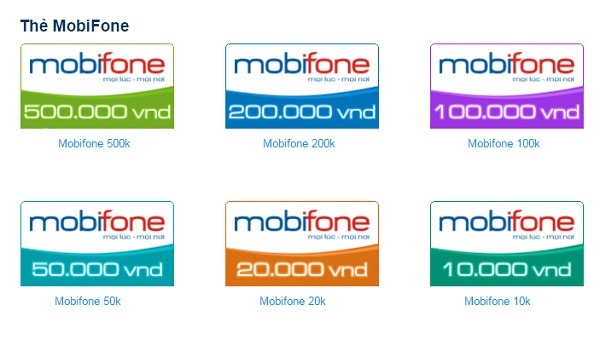 Nạp tiền điện thoại Mobifone