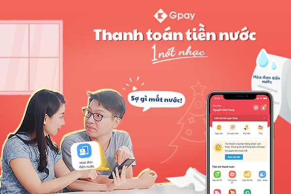 Cách thanh toán tiền nước online trên Ví điện tử Gpay
